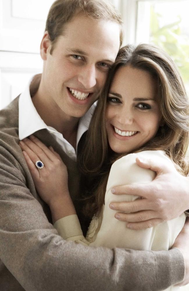 Will and Kate’s official engagement portrait in 2010. Picture: Mario Testino