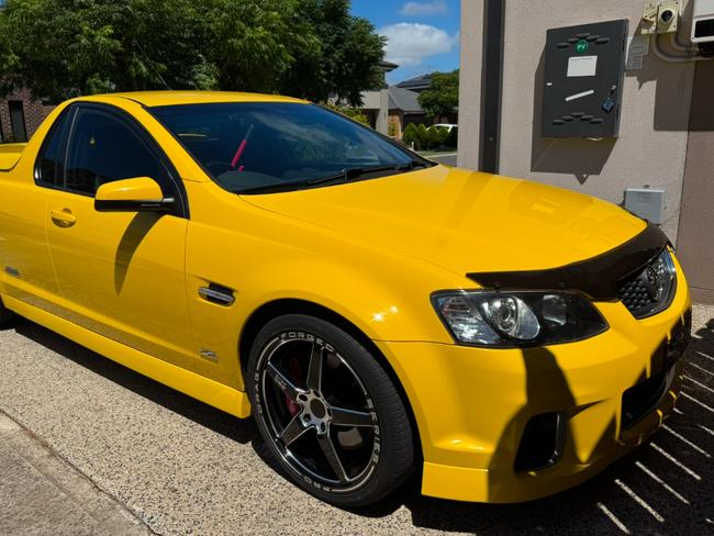 Mr O’Connor’s Holden VE SS ute was allegedly stolen. Picture: Supplied