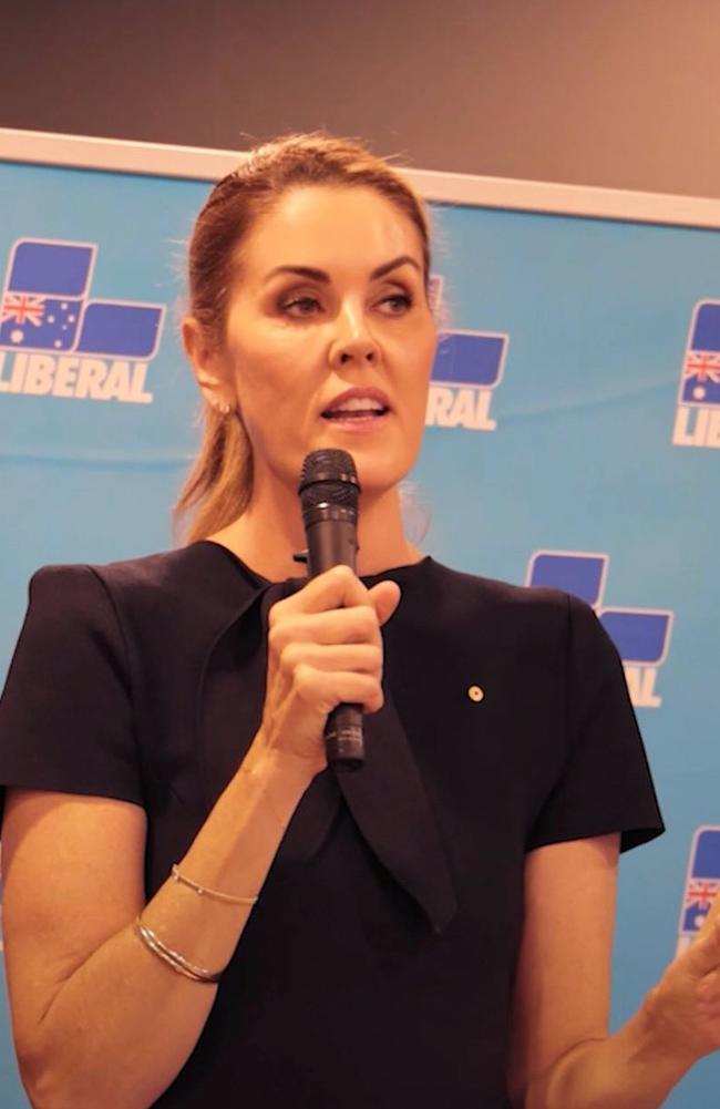 Peta Credlin spoke at Darcy Dunstan's campaign launch. Picture: Facebook.