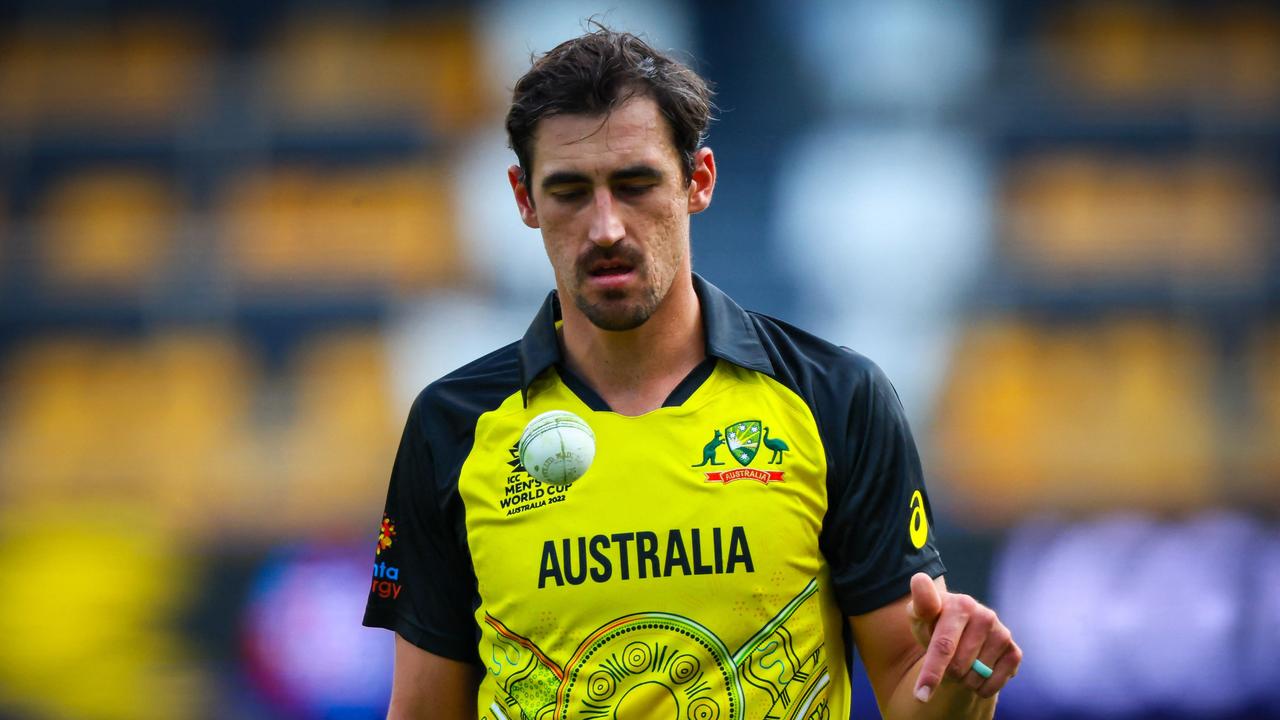 Australia's Mitchell Starc was controversially dropped for their final T20 World Cup group match. Photo: AFP