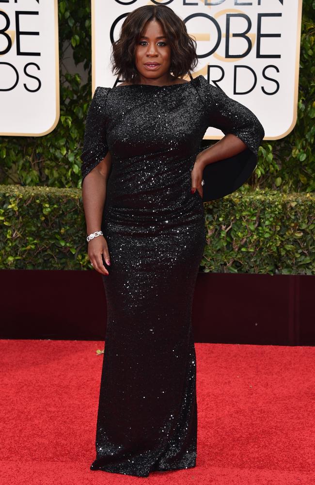 Glitz and glam ... Uzo Aduba attends the 73rd Annual Golden Globe Awards. Picture: Getty