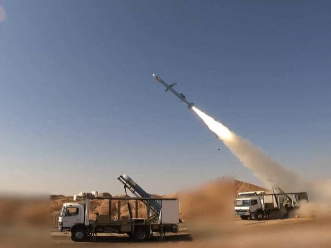 The unveiling of the Ghadr-380 naval cruise missile. Picture: Sepah News/AFP