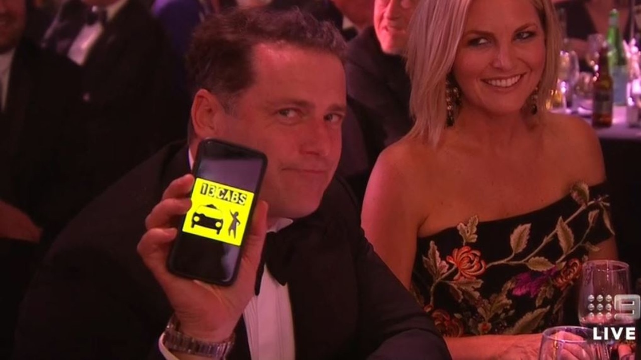 Karl Stefanovic played along with joke. Picture: Channel 9