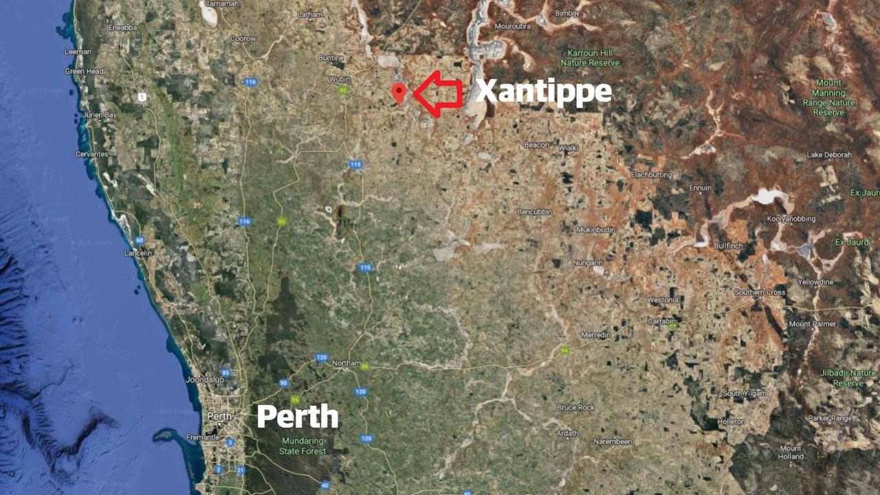 Xantippe lies several hundred kilometres northeast of Perth. Picture: Google Maps