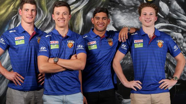 The Lions have a bevy of young draftees on their list, like Jarrod Berry, Hugh McCluggage, Cedric Cox and Alex Witherden. Picture: Jono Searle