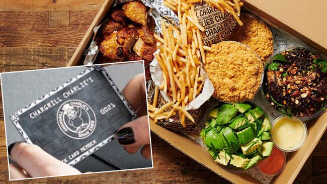 Charcoal Charlies coveted black card. Pictures: News Corp