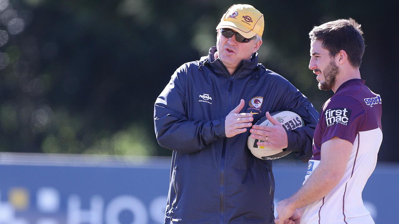 Ben Hunt and Anthony Griffin worked together at the Broncos. Pic Jono Searle