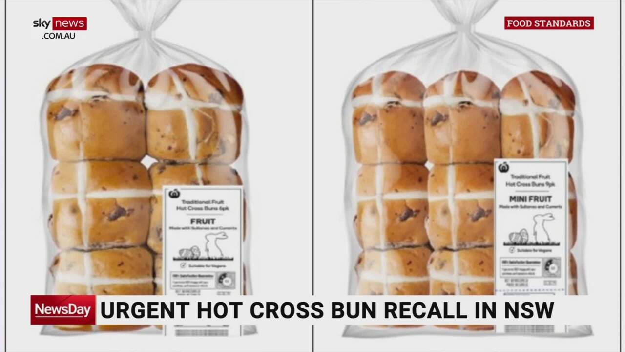 Urgent recall issued for hot cross buns in NSW Woolworths store