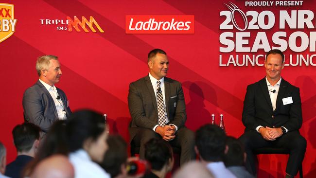 Cowboys Paul Green, Broncos’ Anthony Seibold and Titans’ Justin Holbrook. Picture: AAPimage/David Clark