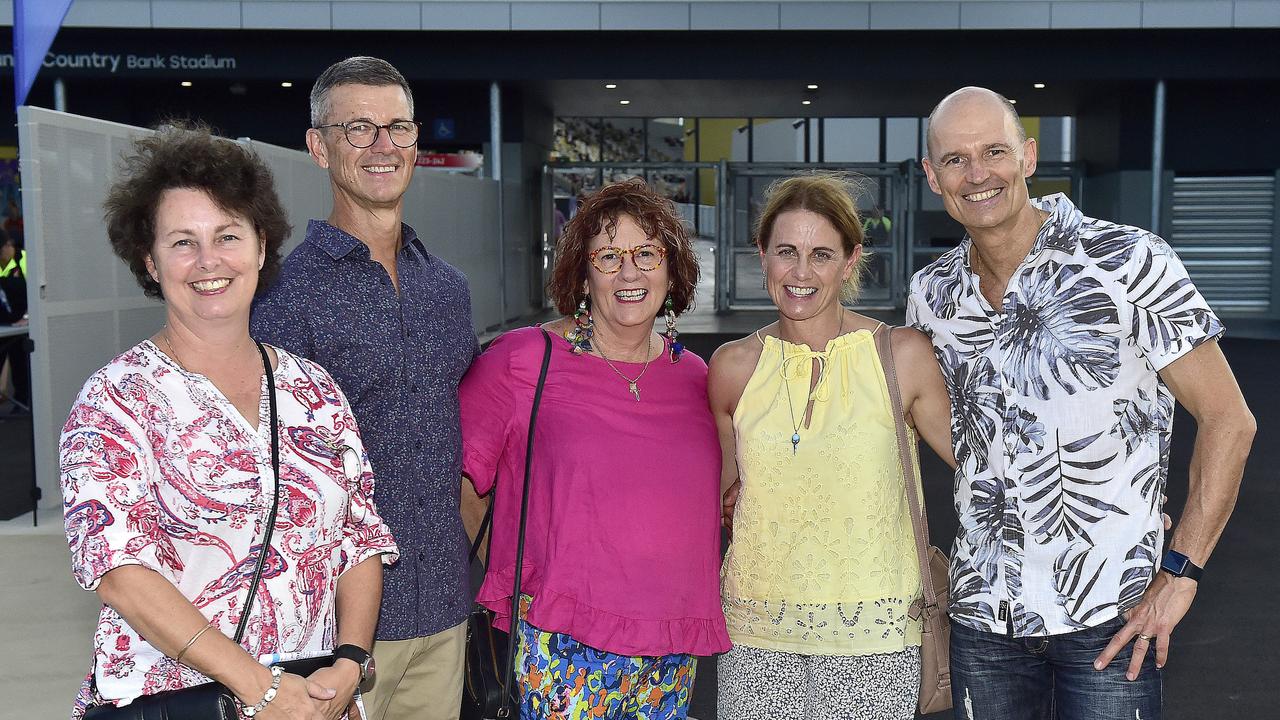 Anne Langdon, Steve McKzecki, Seana McKzecki, Janet Dohnalek and George Dohnalek. Elton John performed at Queensland Country Bank Stadium, Townsville on 29 February 2020. PICTURE: MATT TAYLOR.