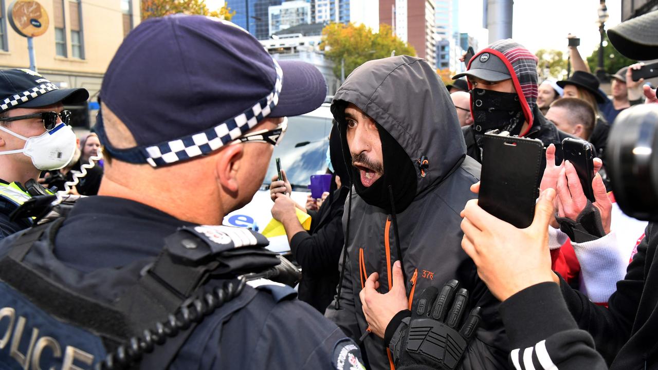 Dr Coatsworth said protesters views were on ‘the fringe’. Picture: William West/AFP