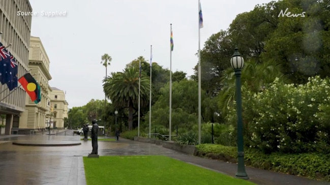 New flags unfurled outside Treasury Place