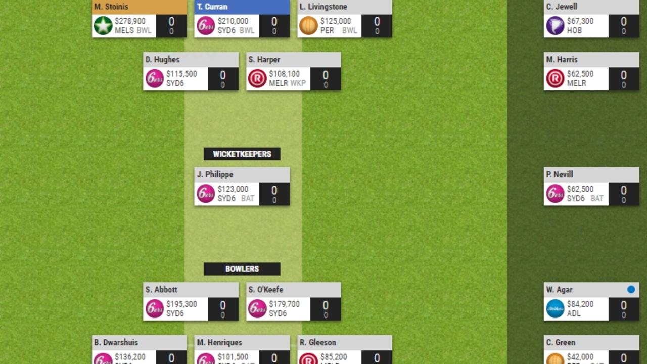 SuperCoach post Round 1 team promo.