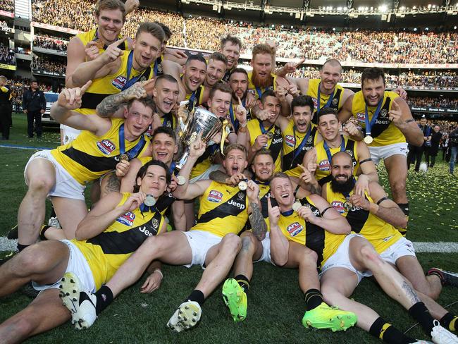 2017 AFL premiers Richmond. Picture: Michael Klein