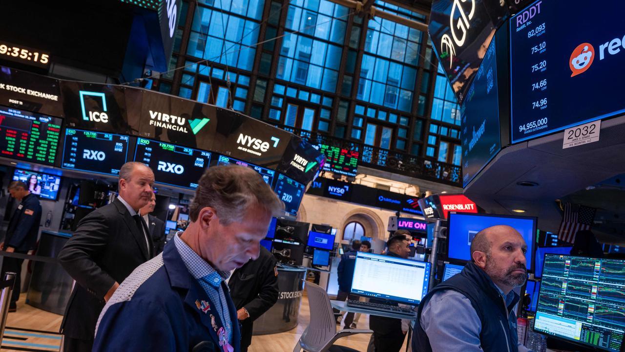 Traders on the New York Stock Exchange. Picture: Spencer Platt/AFP