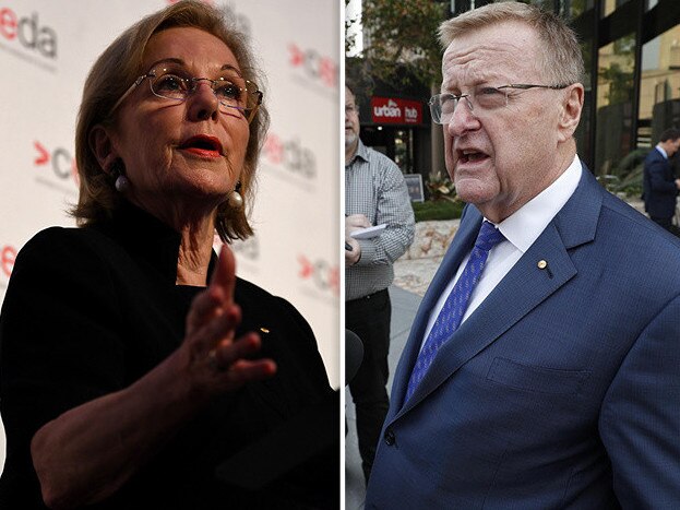 ABC chair Ita Buttrose and Australian Olympic Committee boss John Coates.