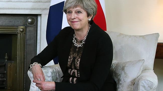 POOL PHOTOS FAIRFAX and AAP- PM Malcolm Turnbull meeting British PM Theresa May, at 10 Downing street in London, England. Picture Kym Smith