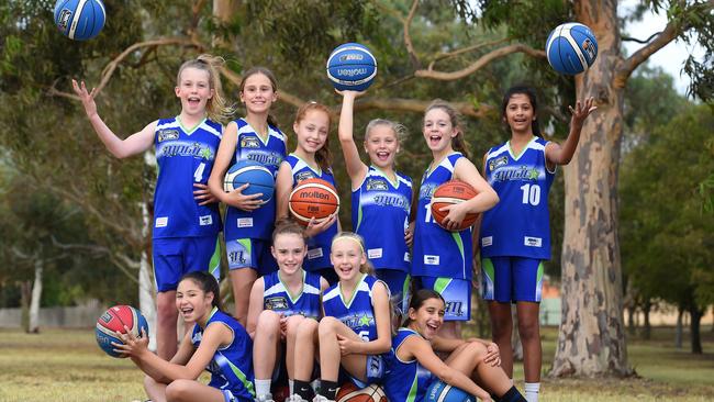 Hawthorn Magic players after winning the state’s best junior program. Picture: Josie Hayden