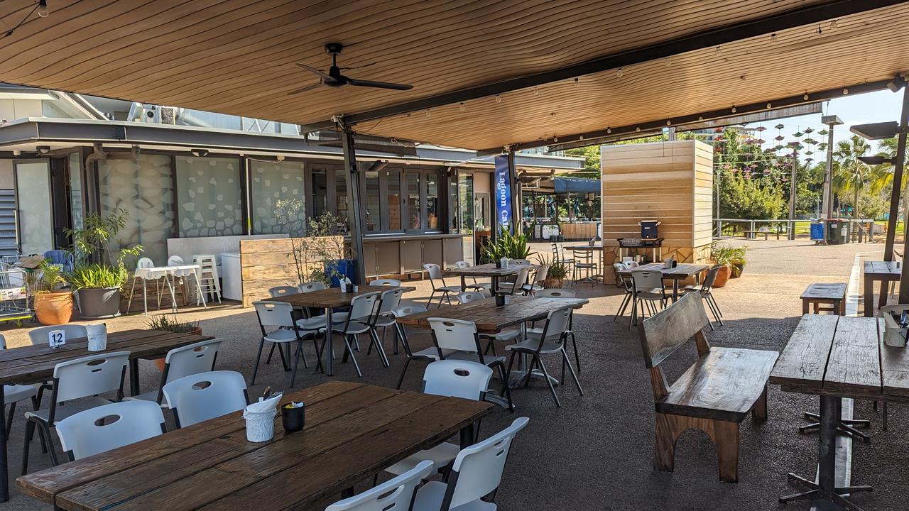 Lagoon Cafe at Darwin Waterfront has recently opened to the public. Picture: Alex Treacy