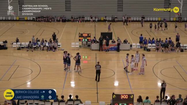 Replay: Berwick College v Lake Ginninderra (Champ Men) — Basketball Australia Schools Championships Day 2