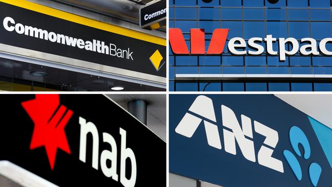 COMPOSITE 16:9 - Australia's four big banks Commonwealth, Westpac, NAB, ANZ. Picture: NCA Newswire