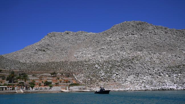 Dr Michael Mosley’s body was found next to a wall at Agia Marina on the island of Symi. Picture: Getty Images