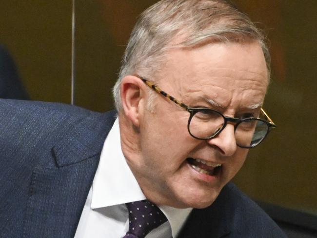 CANBERRA, AUSTRALIA - FEBRUARY 08: Prime Minister of Australia Anthony Albanese during Question Time Parliament House on February 08, 2023 in Canberra, Australia. The Prime Minister of Timor-Leste Taur Matan Ruak will meet with Australian Prime Minister Anthony Albanese to discuss Australia's partnership with Timor-Leste and opportunities for strengthening our economic, security and regional cooperation. (Photo by Martin Ollman/Getty Images)