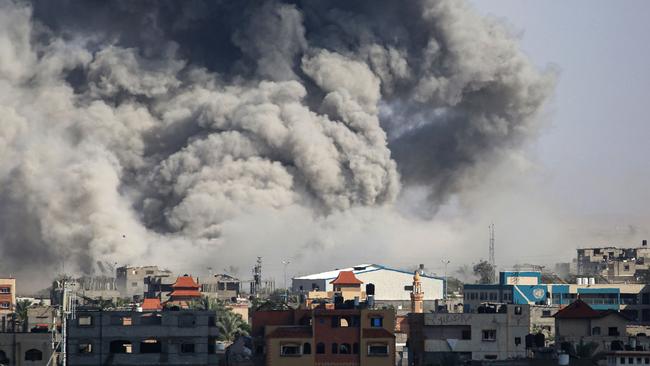 Rafah is hit by air strikes. Picture: AFP