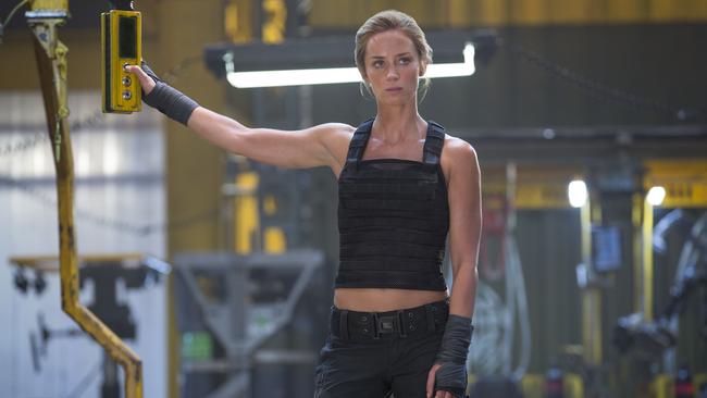 Emily Blunt in a scene from sci-fi film Edge Of Tomorrow. Roadshow, Warner pictures