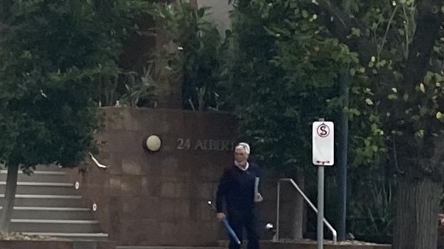 Mick Malthouse pictured leaving the Turkish Consulate in Albert Park on Wednesday afternoon, where he apologised to Australia's Turkish community after inappropriate remarks he made to Collingwood players before their Anzac clash against Essendon. Picture: Hugo Timms News Corp Australia