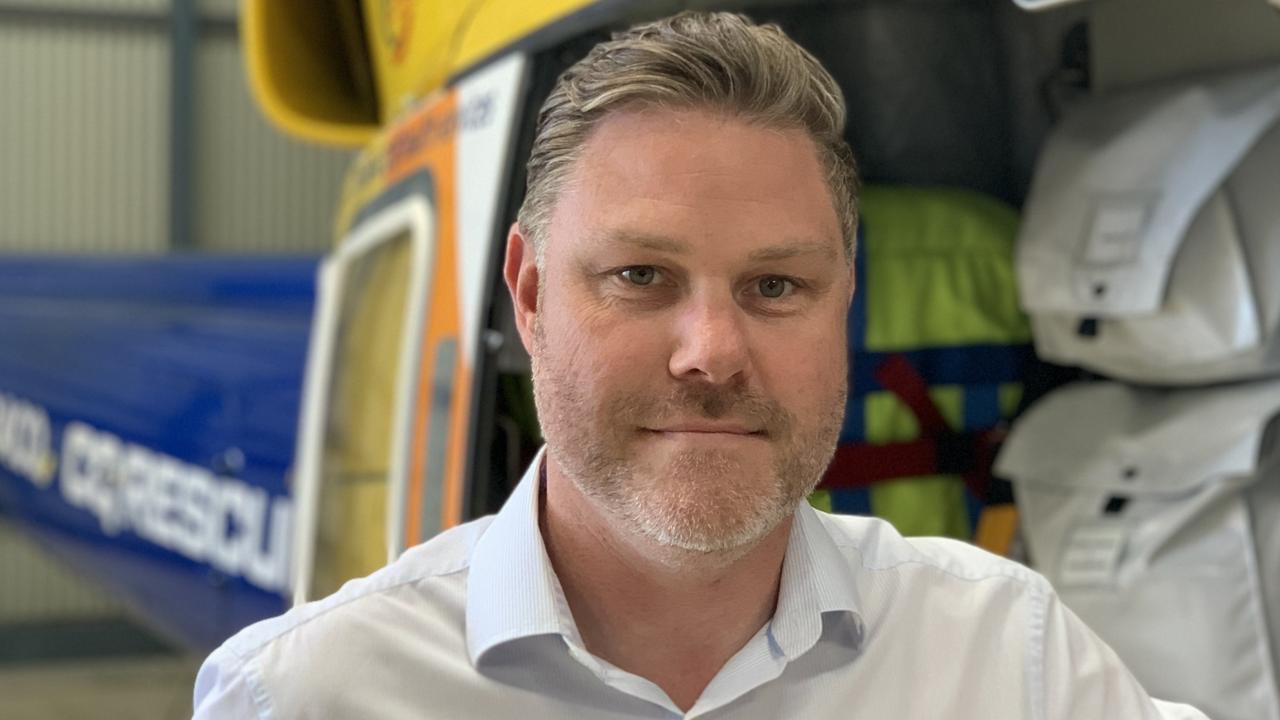 RACQ CQ Rescue CEO Tim Healee in the service's helicopter hangar at Mackay Airport. Picture: Duncan Evans