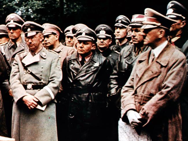 Heinrich Himmler (left) pictured with Adolf Hitler.