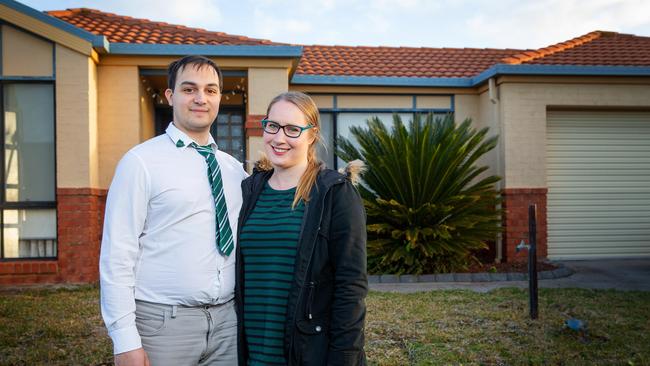 Ryan McCan and his partner Rhian Hill bought their first home in Hoppers Crossing. Picture: Mark Stewart