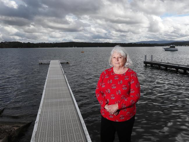 Yvonne Nichols pictured on the shores of Lake Macquarie at Coal Point. Picture: Sue Graham