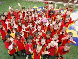 Patrick Estate School students starting back for a new year. . Picture: David Nielsen