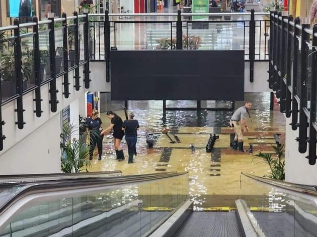 Morayfield shopping centre under water. Picture: Kyla Eccles/Facebook