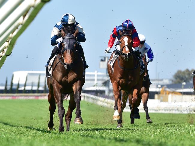 Young Group 1 winning jockey Kyle Wilson-Taylor returns from a snowboarding holiday to ride Odinson to score at Doomben for trainer Ciaron Maher and prominent owner Ozzie Kheir. Picture: Grant Peters, Trackside Photography.,