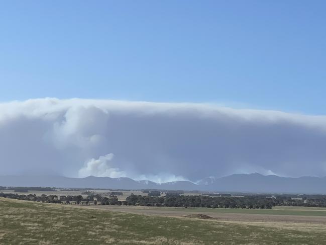 Campgrounds in the area were evacuated. Picture: Timothy Cox