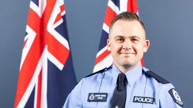 Constable Woods was allegedly run over and dragged under a car. Picture: WA Police