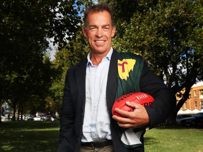 Former Hawthorn premiership coach Alastair Clarkson in Tasmania as part of the taskforce to get the state an AFL team.  Picture: Nikki Davis-Jones