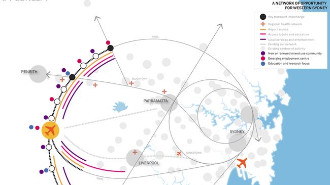The Western Sydney Corridor Draft Concept, which proposes rail links between Western Sydney’s major cities and the Badgerys Creek Airport.
