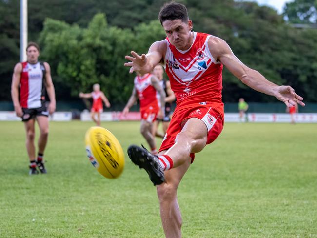 Waratah captain Brodie Carroll is the league’s top tackler. Picture: Warren Leyden.