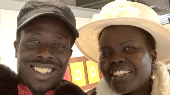 Aguil De’Chut Deng, the late South Sudanese activist, with her son Dut Aquil.