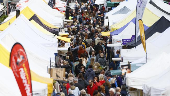 The future of the Salamanca Market is uncertain, with Hobart’s Lord Mayor stating they will reopen “when the time is right”. Picture: MATT THOMPSON