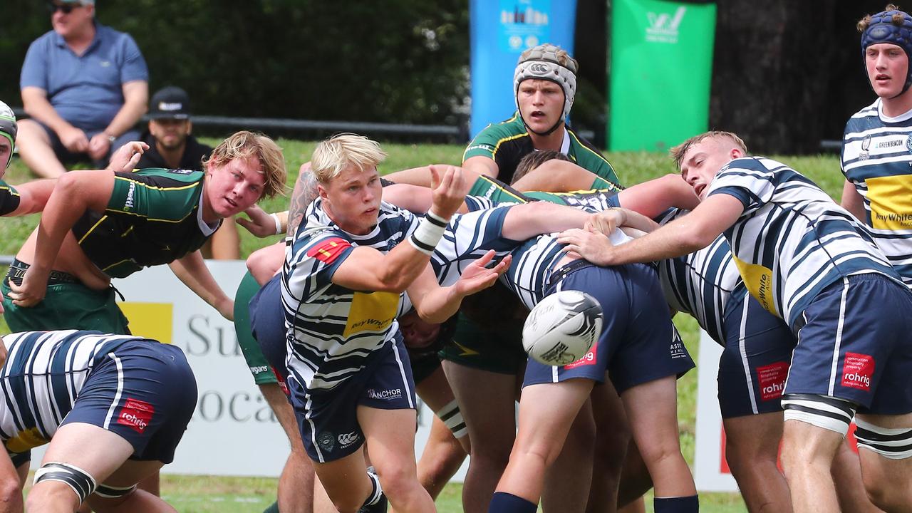 Brothers Louis Werchon during the Colts 1 rugby union match between Brothers and Wests. Picture: Tertius Pickard
