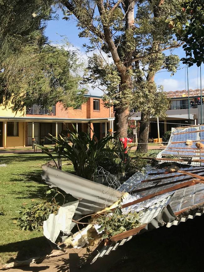 Stockton Nursing Home in Newcastle lost its roof.