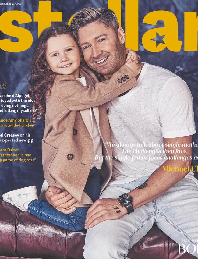 Michael Clarke is happiest being a dad. Picture: Stellar.