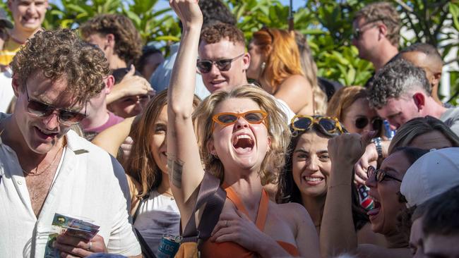 SA young woman cheers as she wins in a game. NewsWire / Simon Bullard.