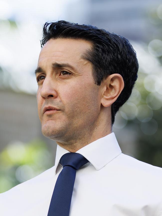 Queensland Opposition Leader David Crisafulli has ruled-out lifting the state’s nuclear ban if the LNP wins the October election. Picture: Lachie Millard