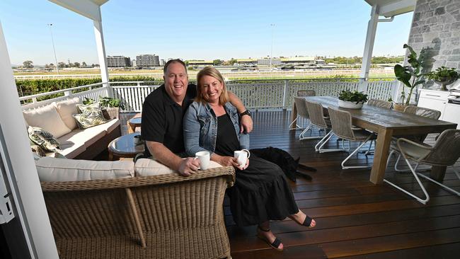 Seasoned renovators Stu Balding, 52 and Tonya Scheiwe, 50, in their newly renovated home in Hendra, north Brisbane. Picture: Lyndon Mechielsen